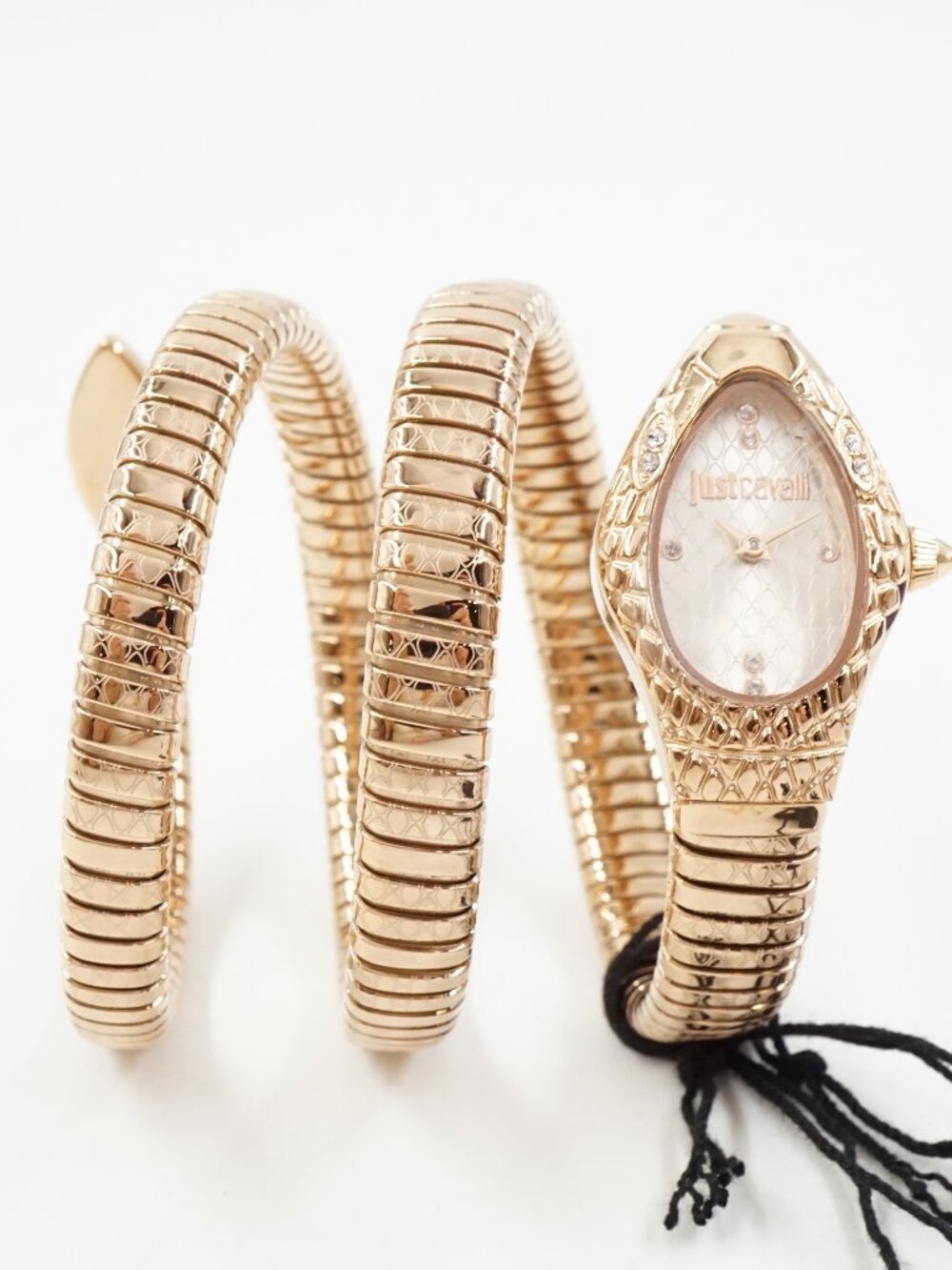 Just Cavalli Aurela Rose Gold Signature Snake 20mm Quartz Watch JC1L374M0045 NWT